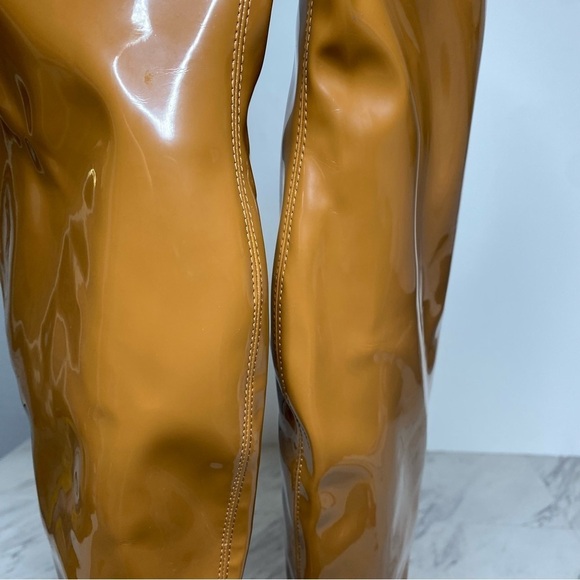 New! BP Everlee Brown Faux Patent Leather Over the Knee Boot 9M - Picture 10 of 15